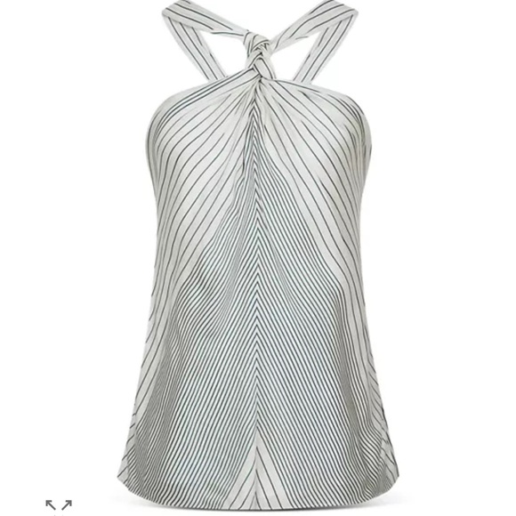 Like New! Reiss Brianna Striped Halter Style Top in Size 10 - Picture 3 of 16